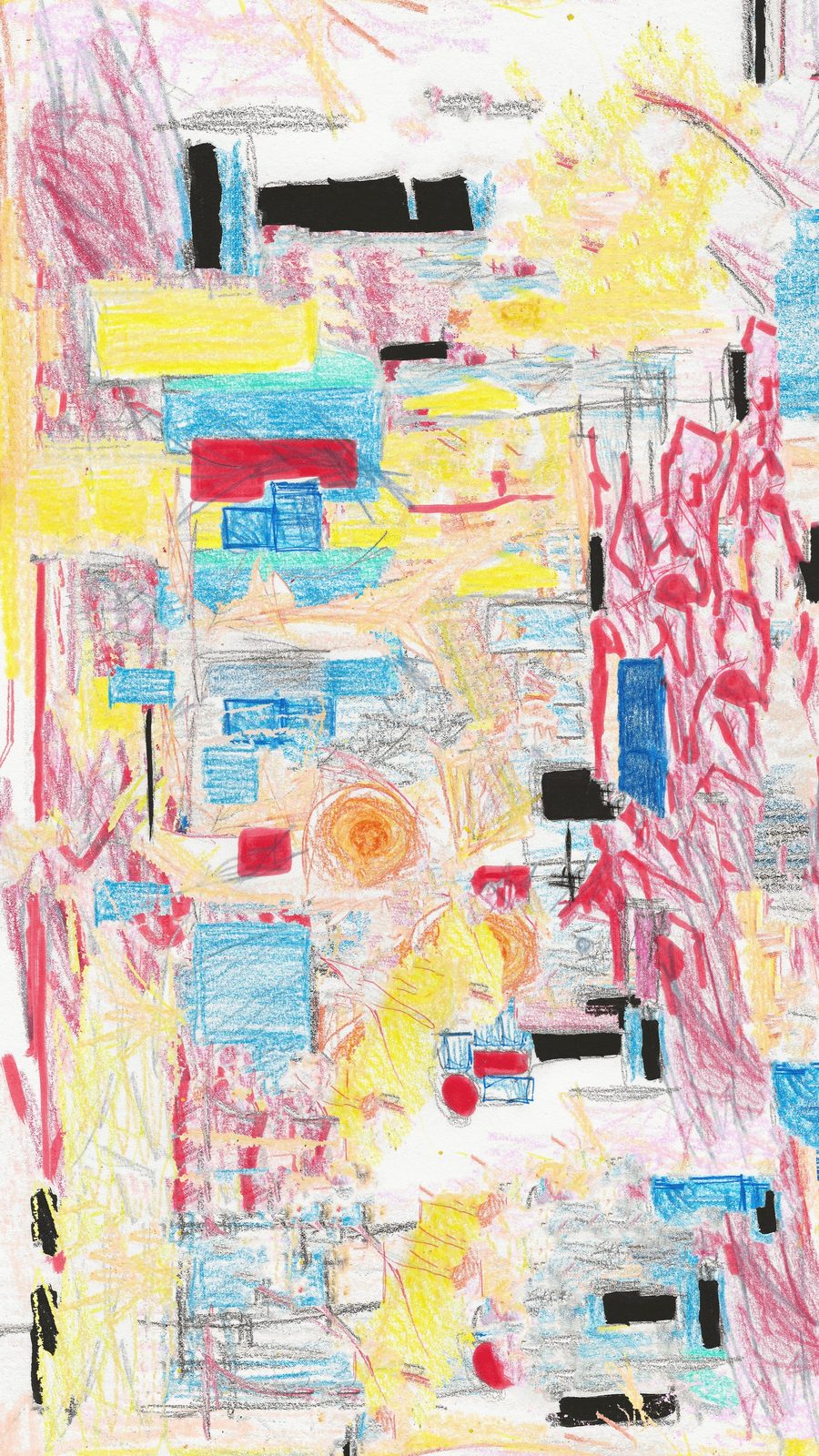 The drawing on paper, from Maps Beyond Human Time.